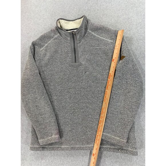 Orvis Lined heavy STOWE Quarter Zip Pullover Sweater (Men's XL) Gray‎ - Picture 6 of 13